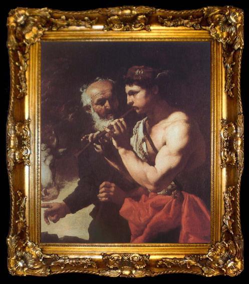 framed  Johann Carl Loth Mercury Piping to Argus, ta009-2